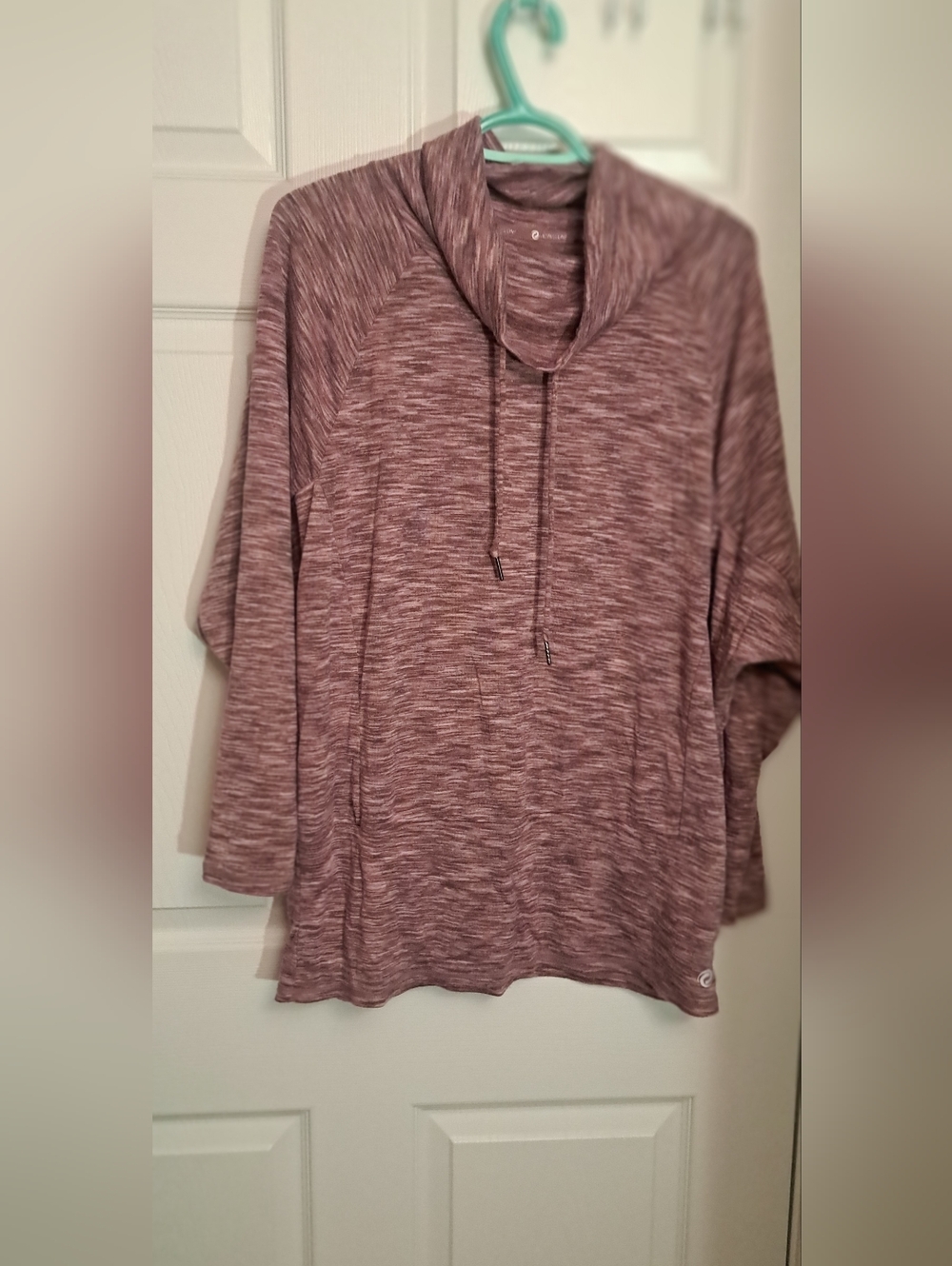 Cozy Penningtons Marled Cowl Neck Pullover - Mauve